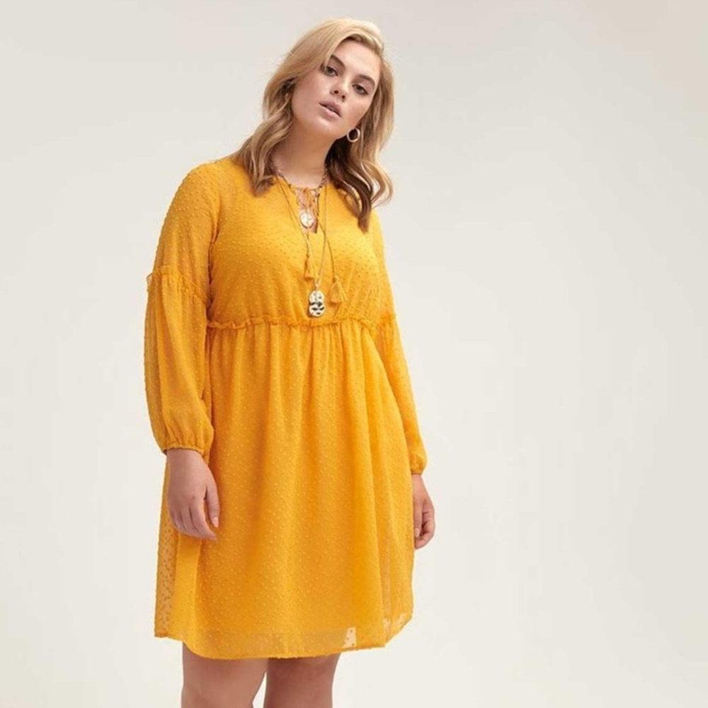 Love & Legend Yellow Long Sleeve Dress